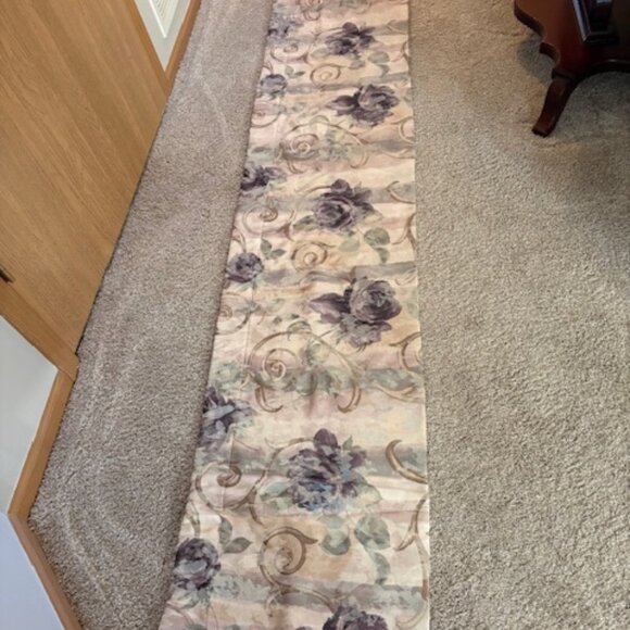 Croscill Chambord Cassis Amethyst Purple Roses Blouson Valance 86 x 17 - Picture 1 of 4